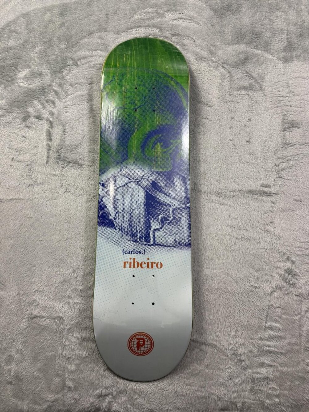 New Primitive Carlos Ribeiro Pro Model Skateboard Deck Green Blue Graphic 8.125